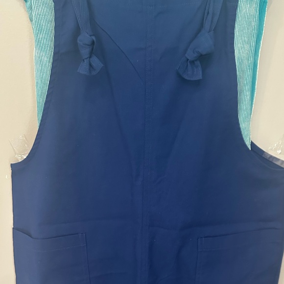 ZENANA ROYAL BLUE KNOT STRAP WIDE LEG CROPPED JUMPSUIT SIZE M - Picture 7 of 9